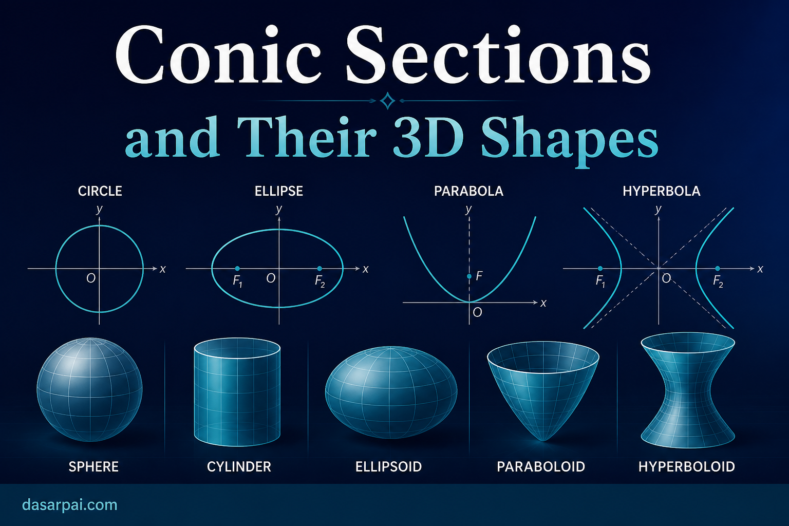 Conic Sections and Their 3D Shapes