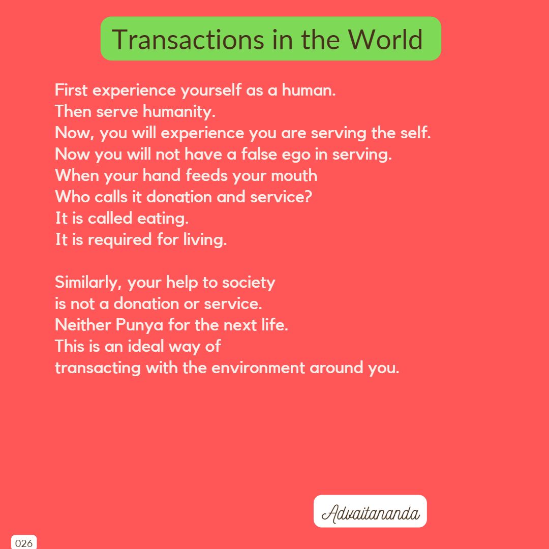 Transactions in the World