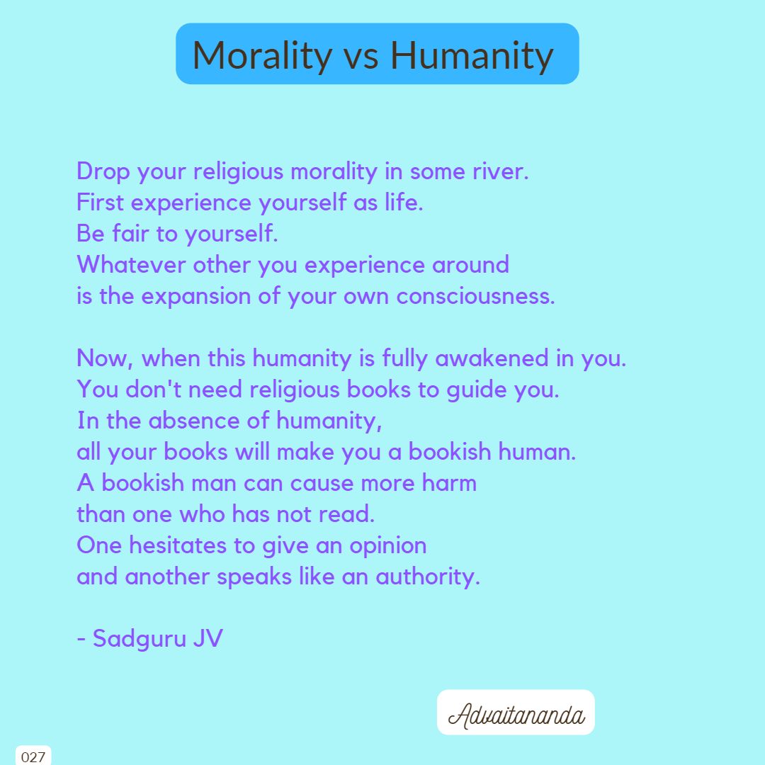 Morality vs Humanity