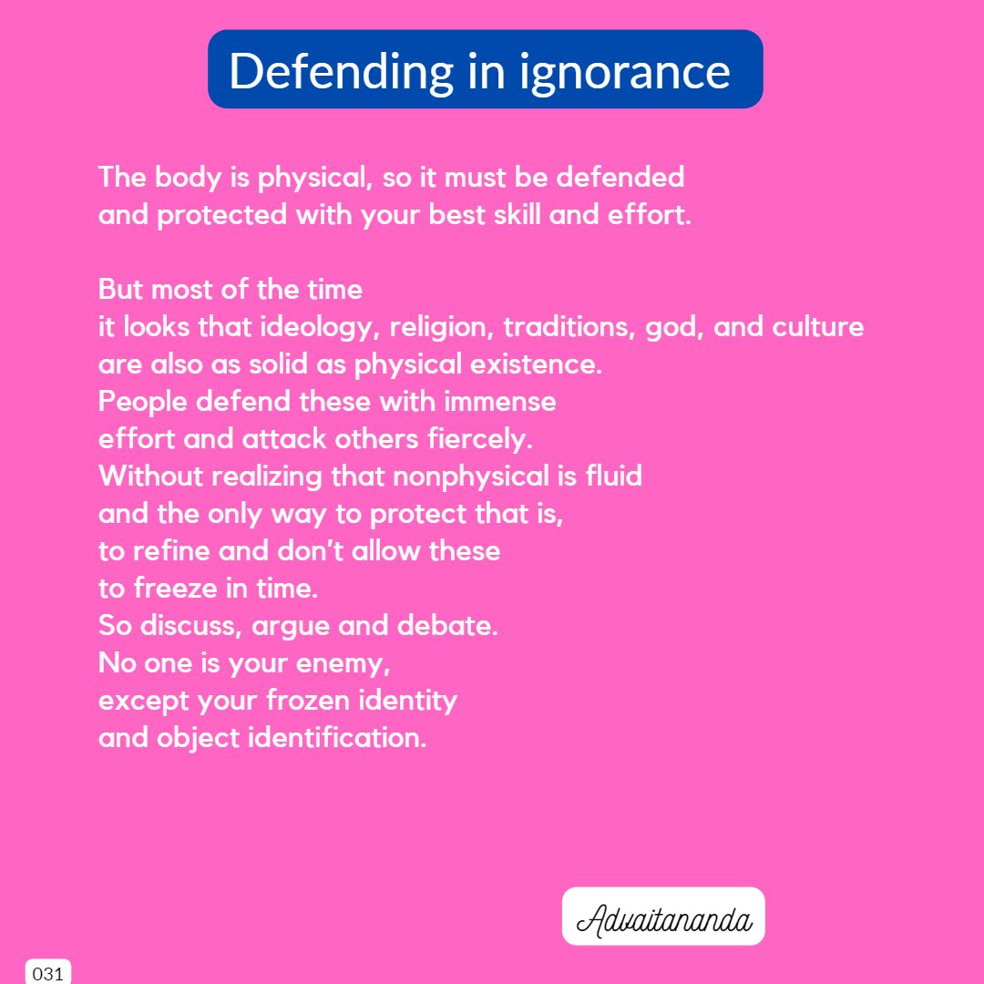 Defending in ignorance