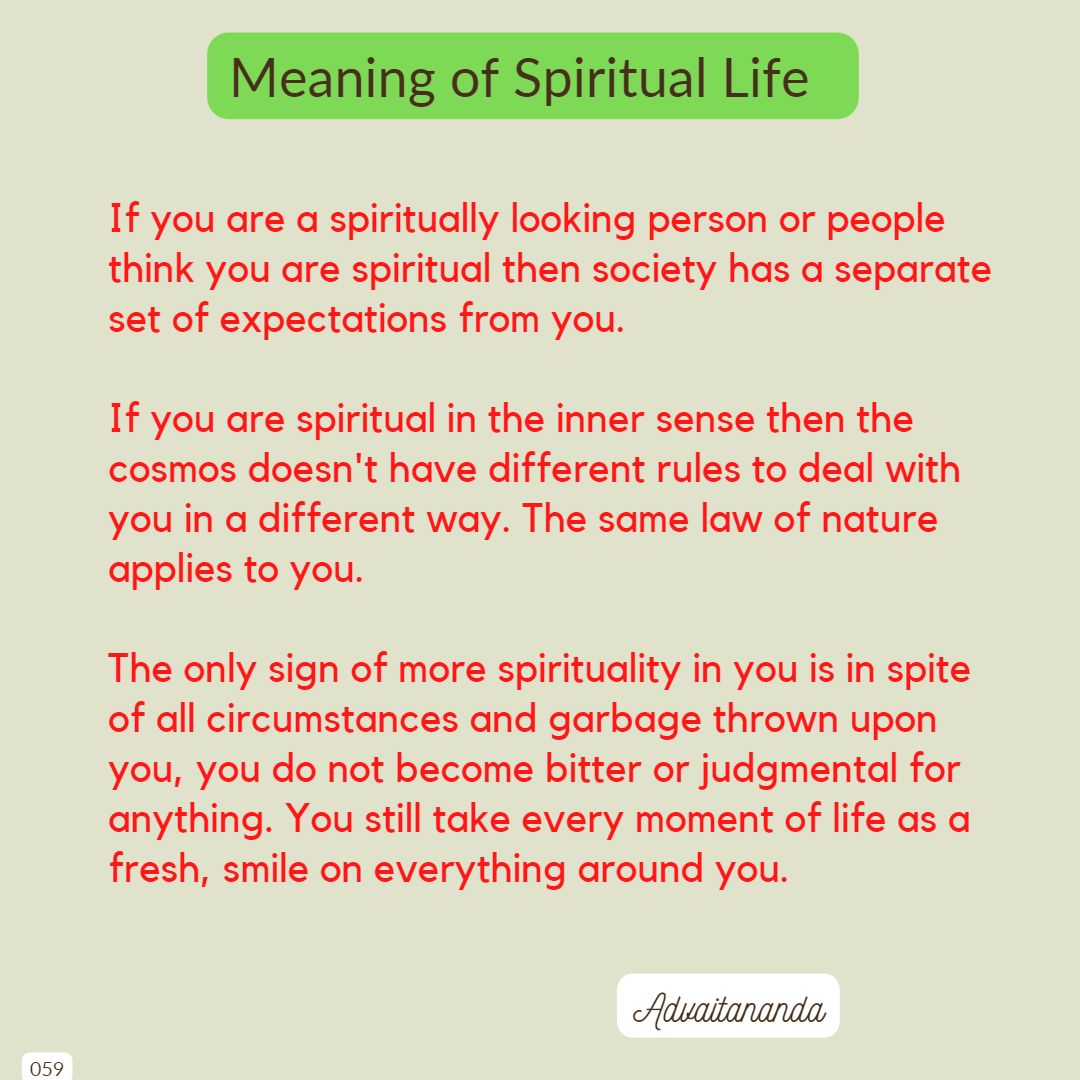 Meaning of Spiritual Life