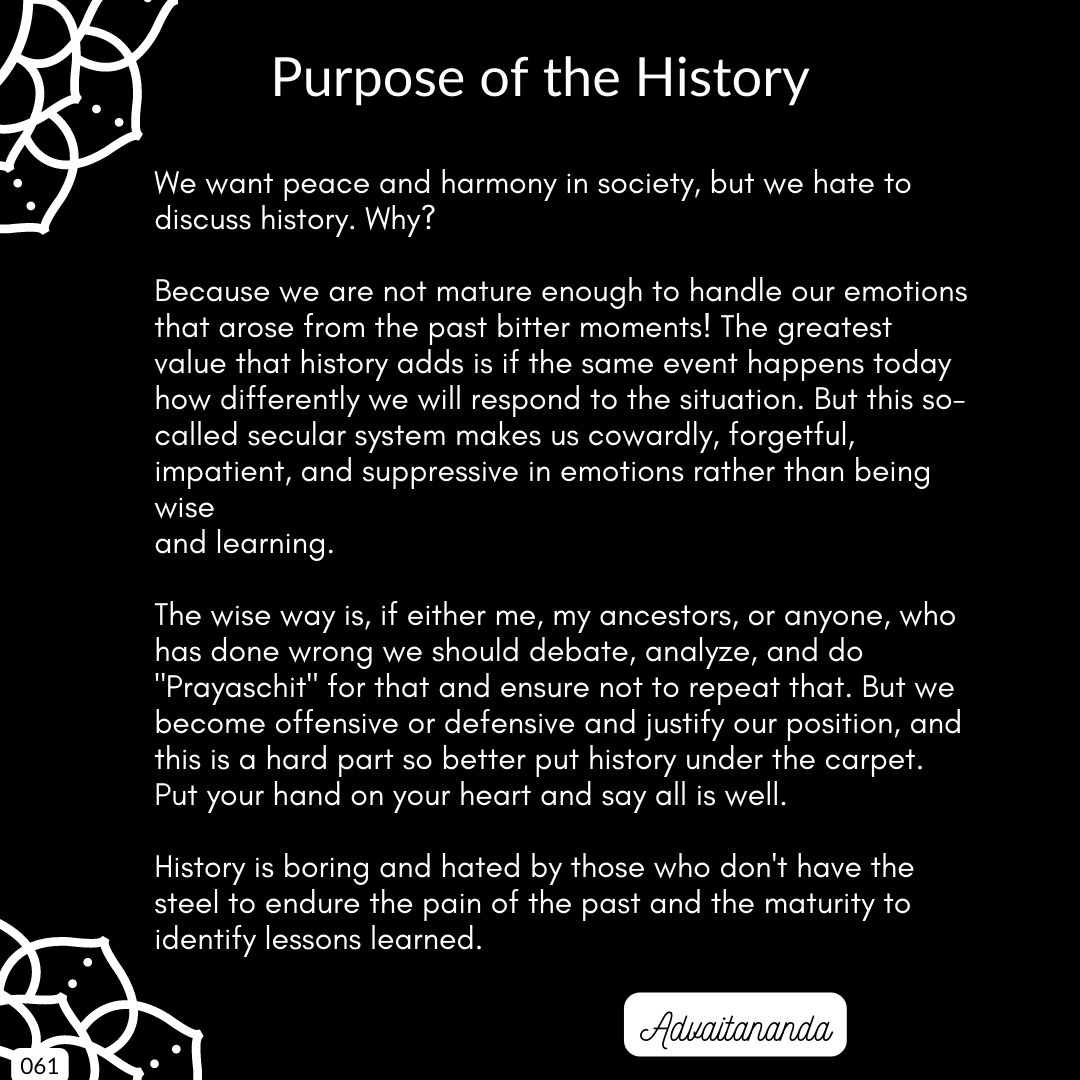 Purpose of the History