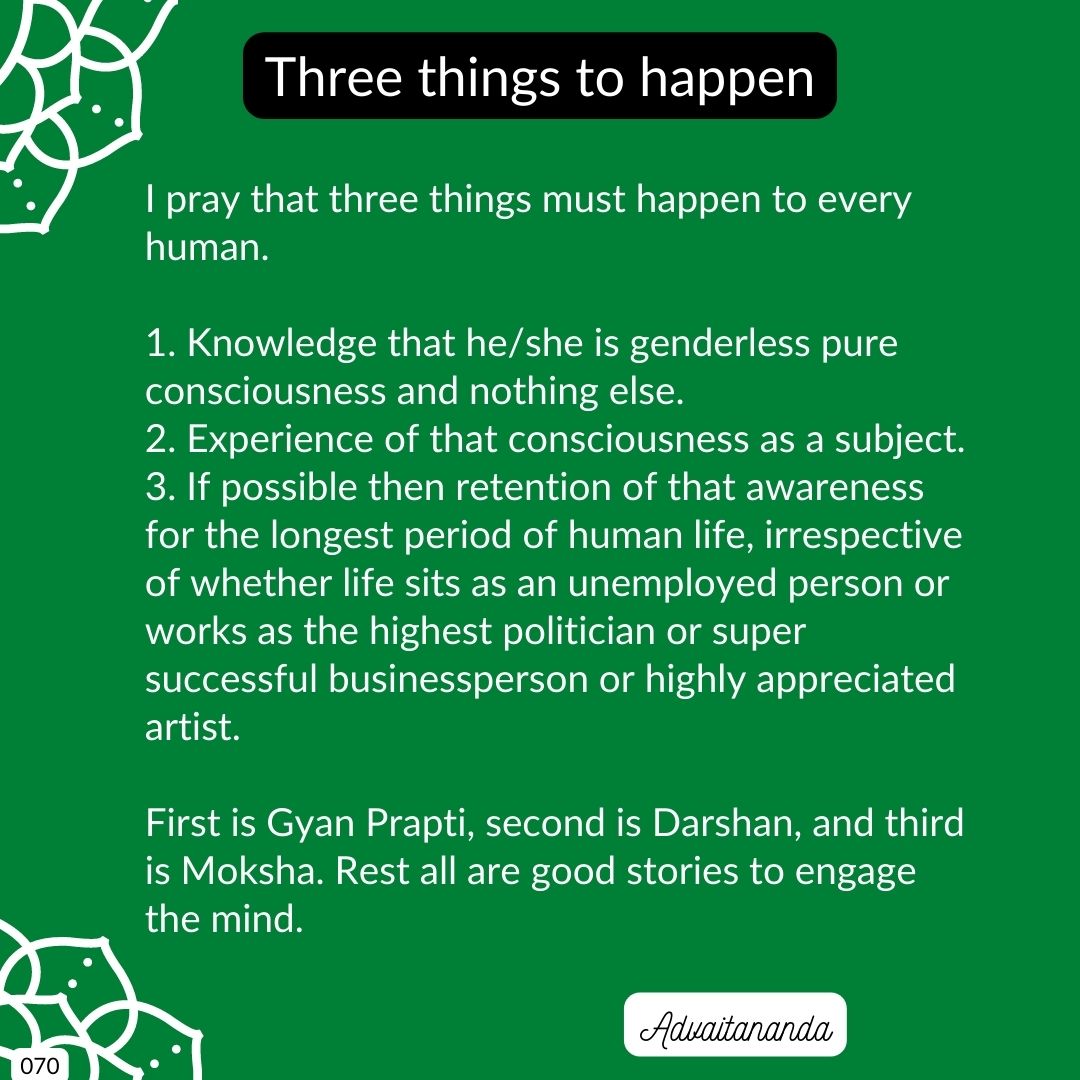 Three things to happen