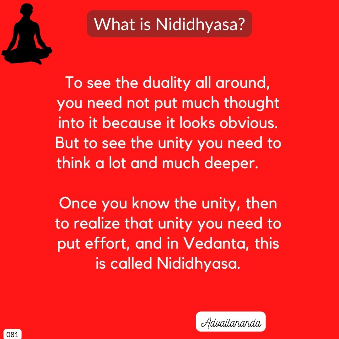 What is Nididhyasana?