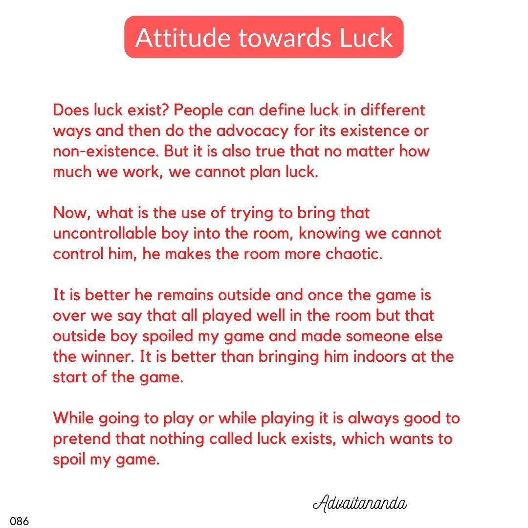 Attitude towards Luck