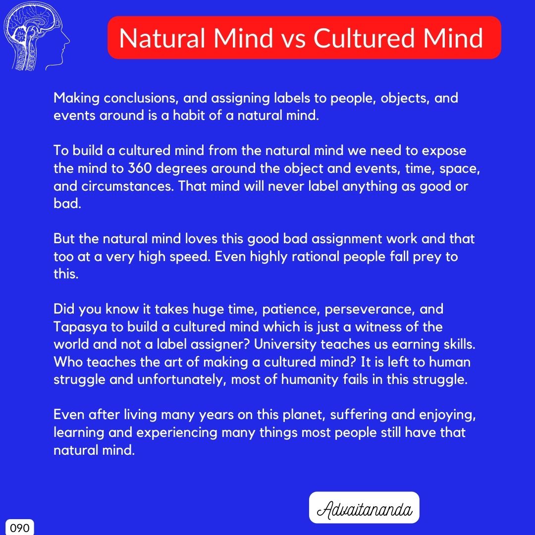 Natural Mind vs Cultured Mind