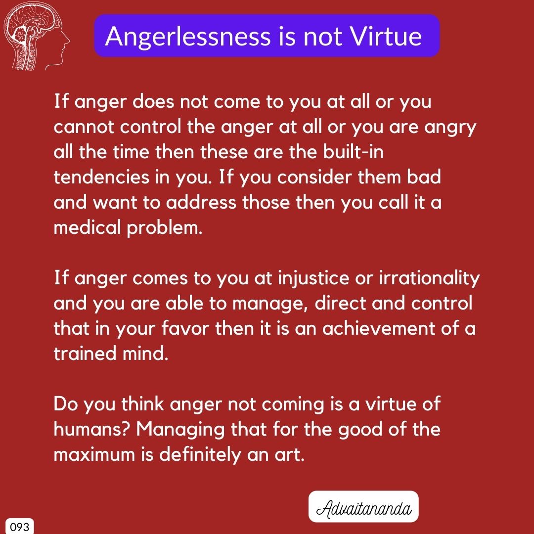 Angerlessness is not Virtue