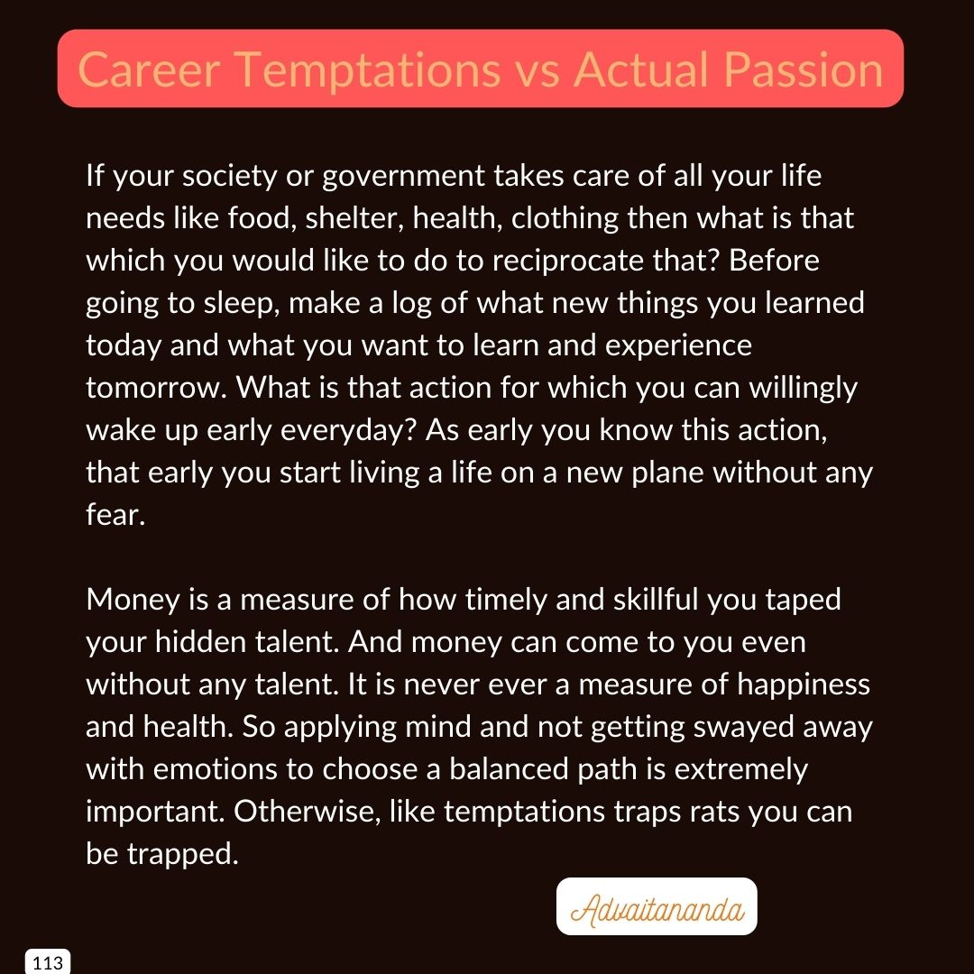 Career Temptations vs Actual Passion