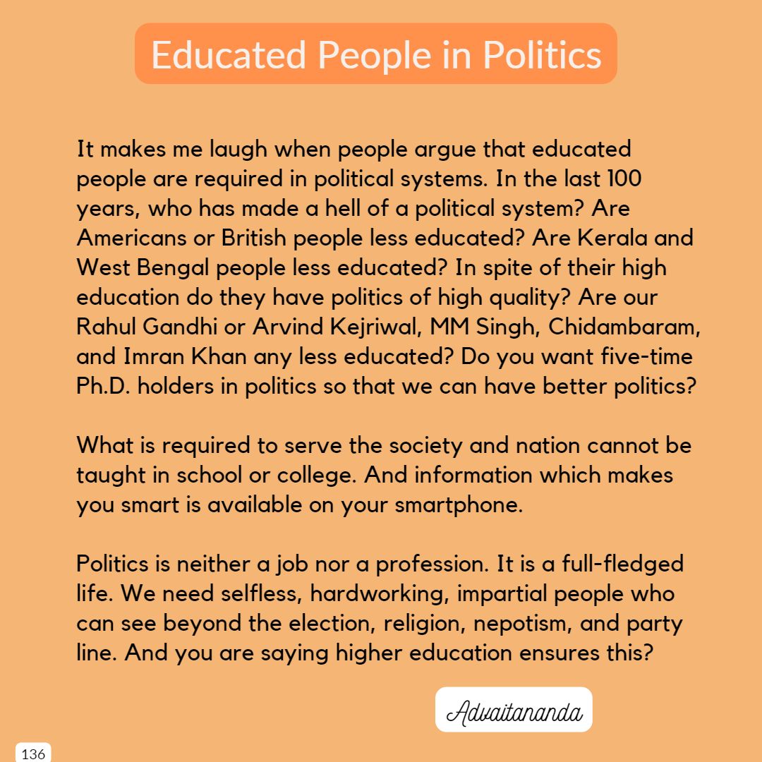 Educated People in Politics