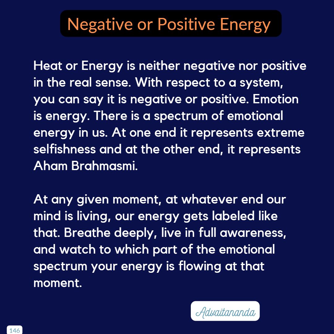 Negative or Positive Energy