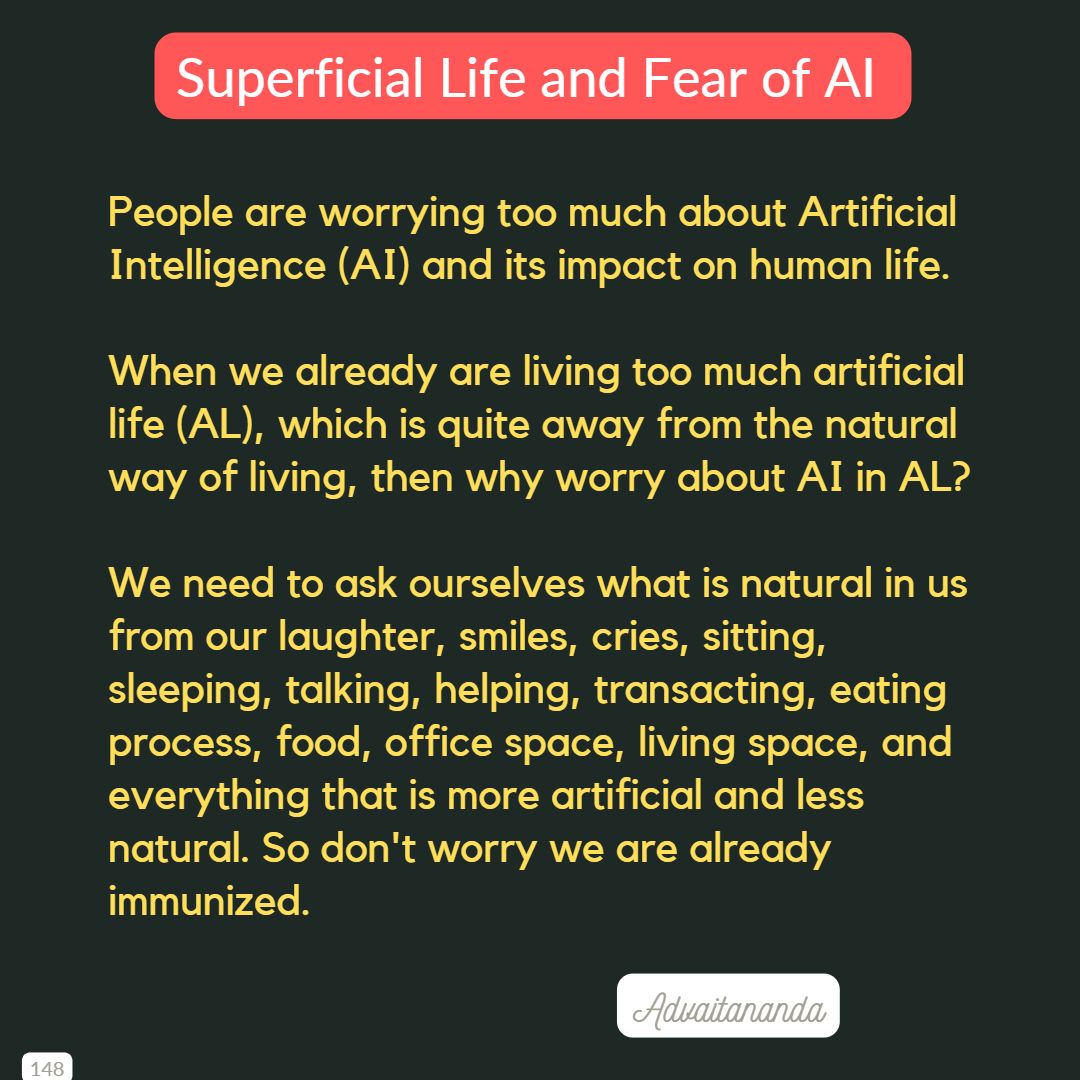 Superficial Life and Fear of AI