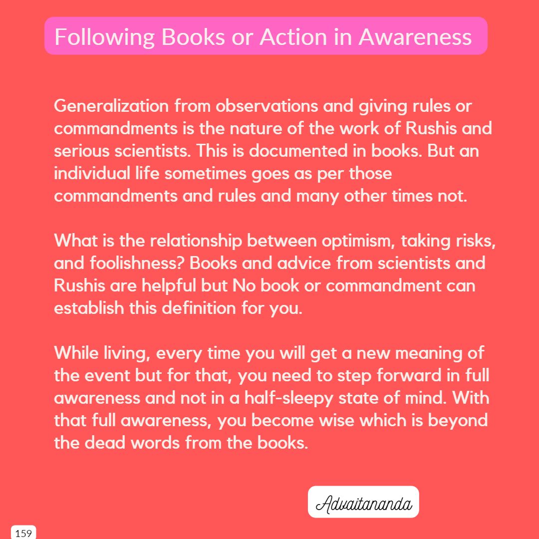 Following Books or Action in Awareness