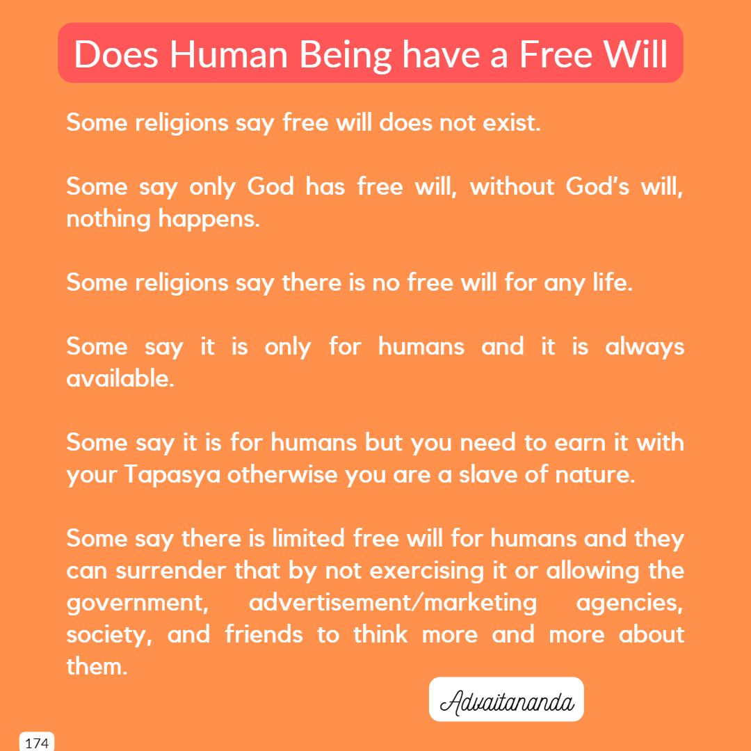 Does Human Being Have Free Will?