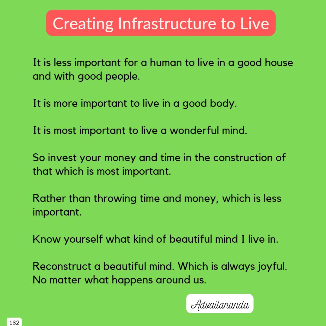 Creating Infrastructure to Live