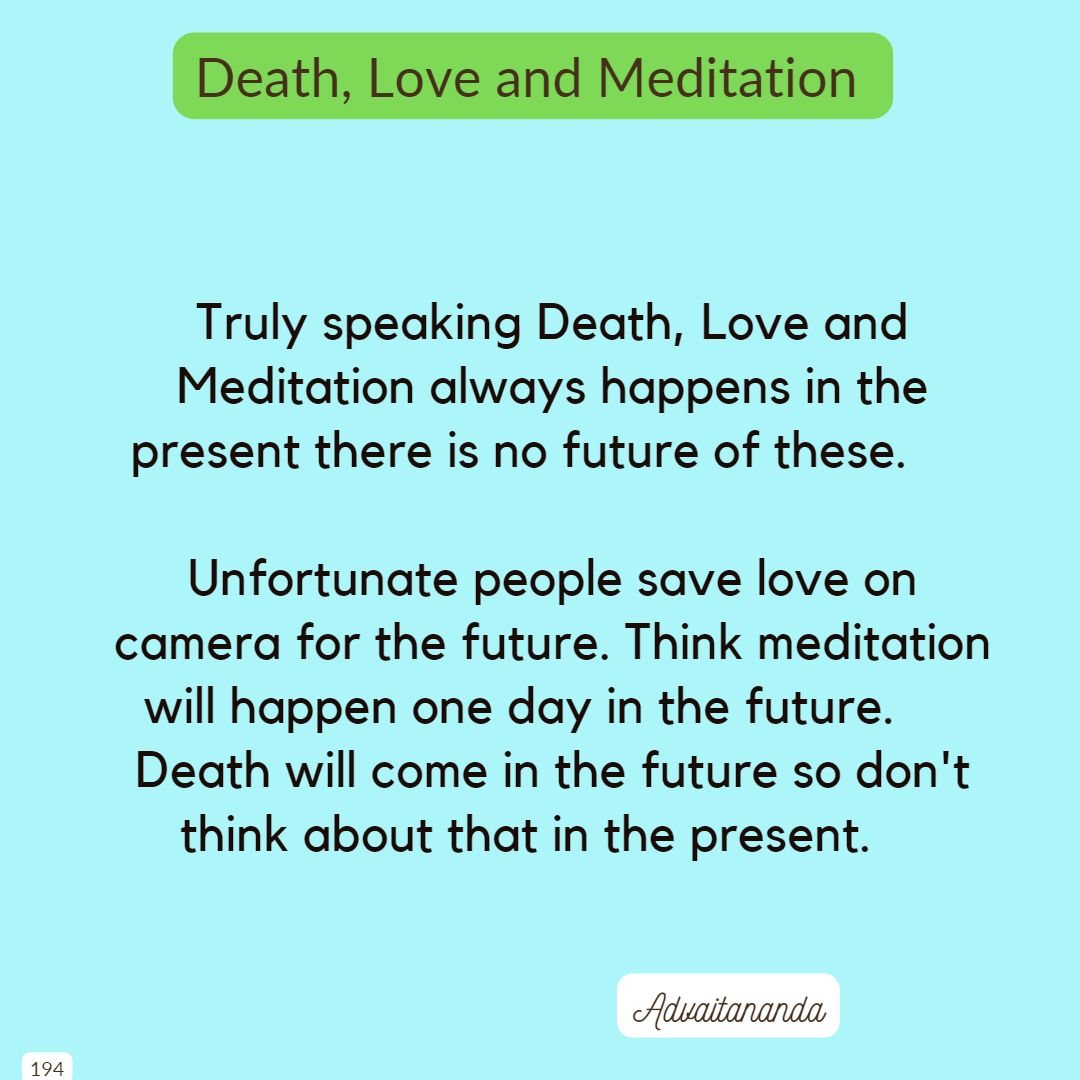 Death, Love and Meditation