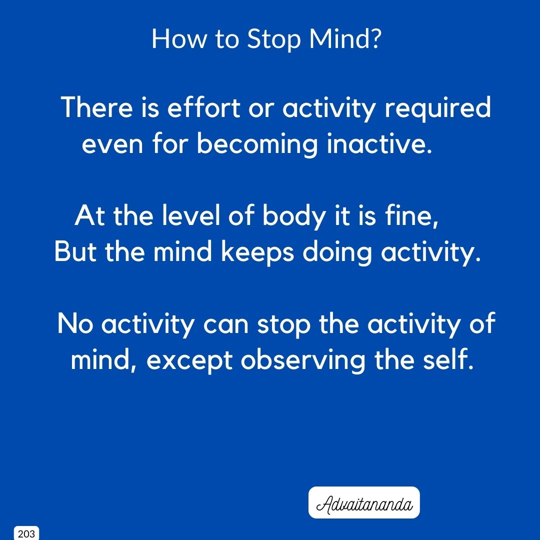 How to Stop Mind?