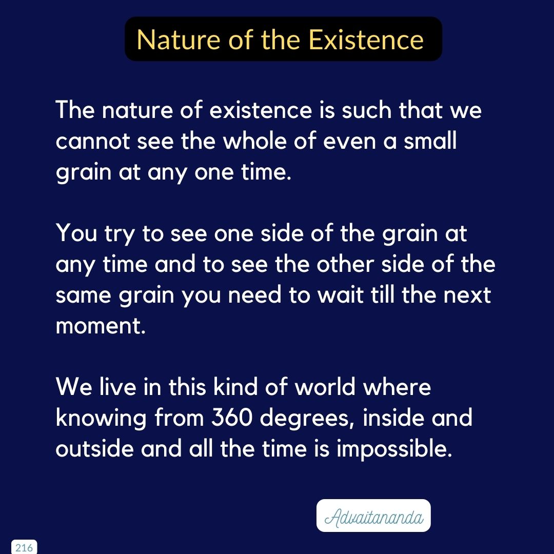 Nature of the Existence