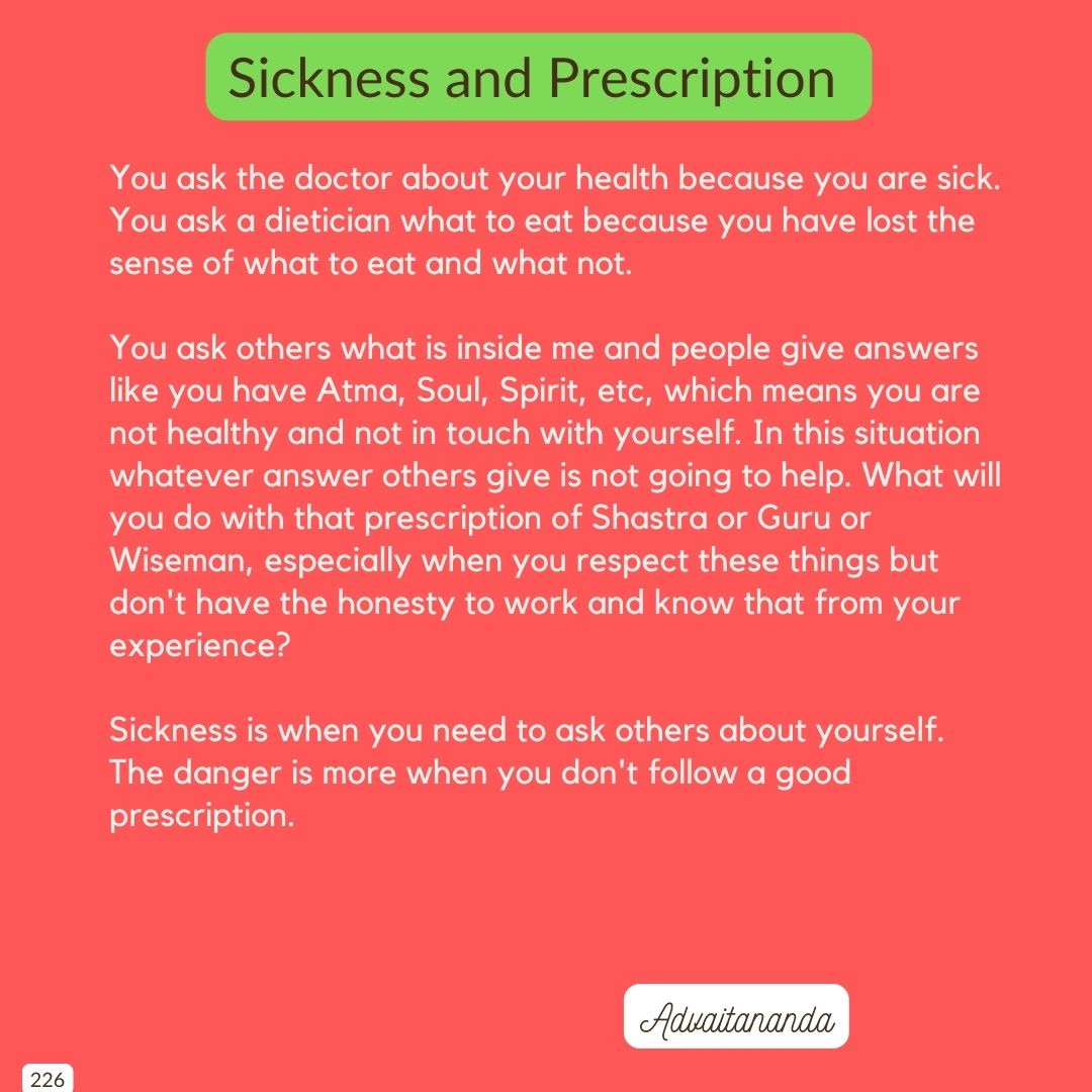 Sickness and Prescription