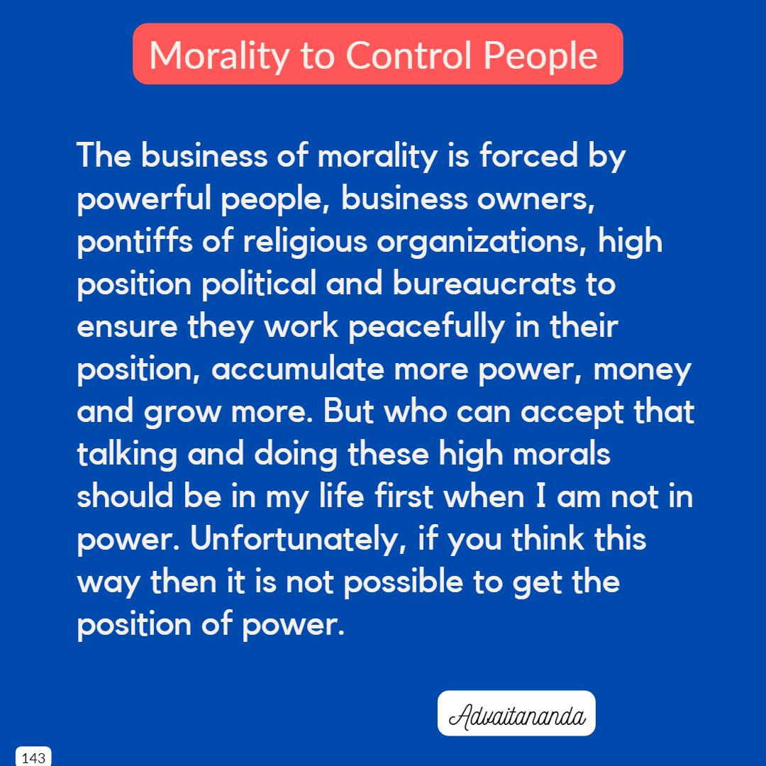 Morality to Control People