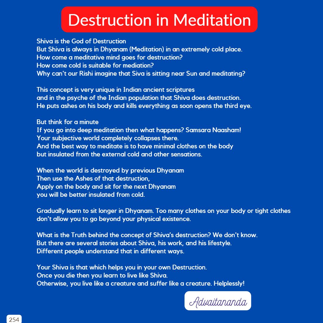 Destruction in Meditation