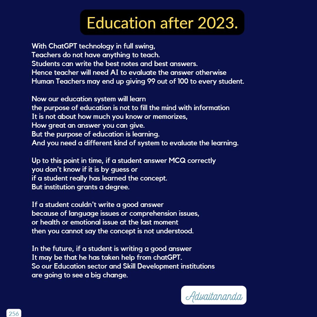 Education after 2023