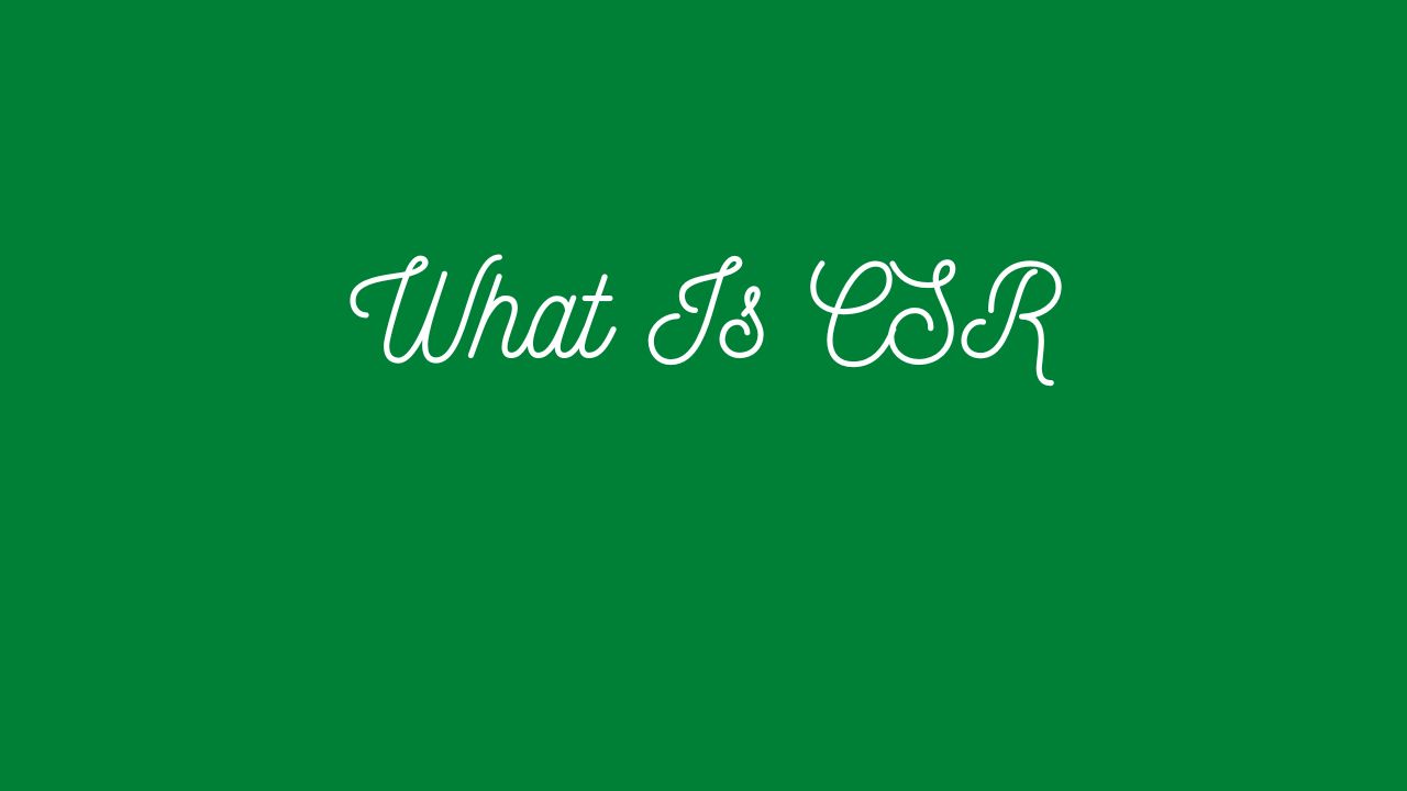 What Is CSR