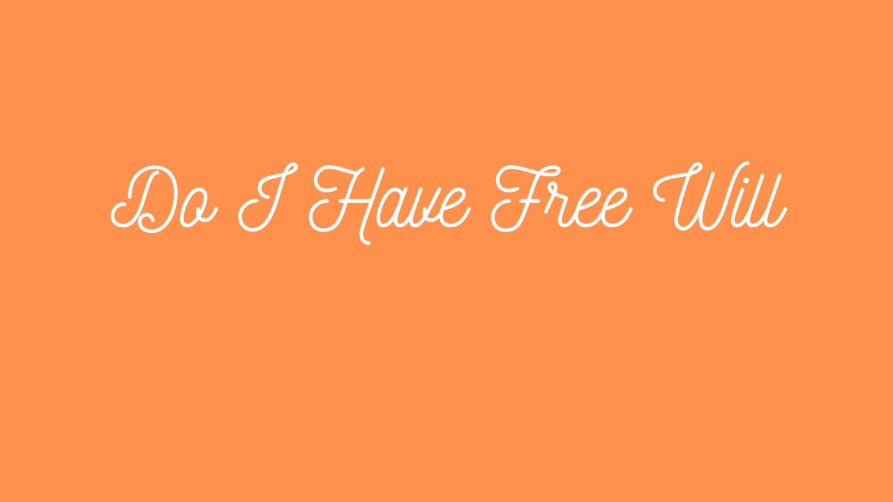 Do I Have Free Will?