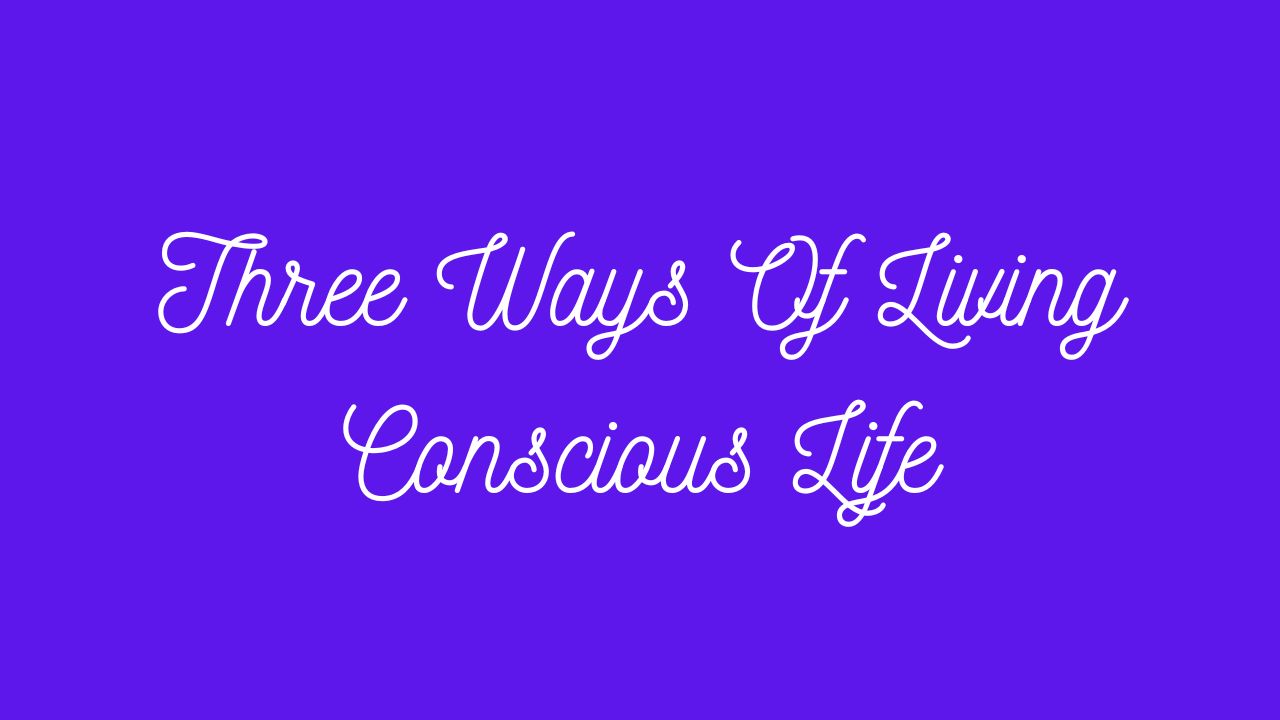 Three ways of living conscious life